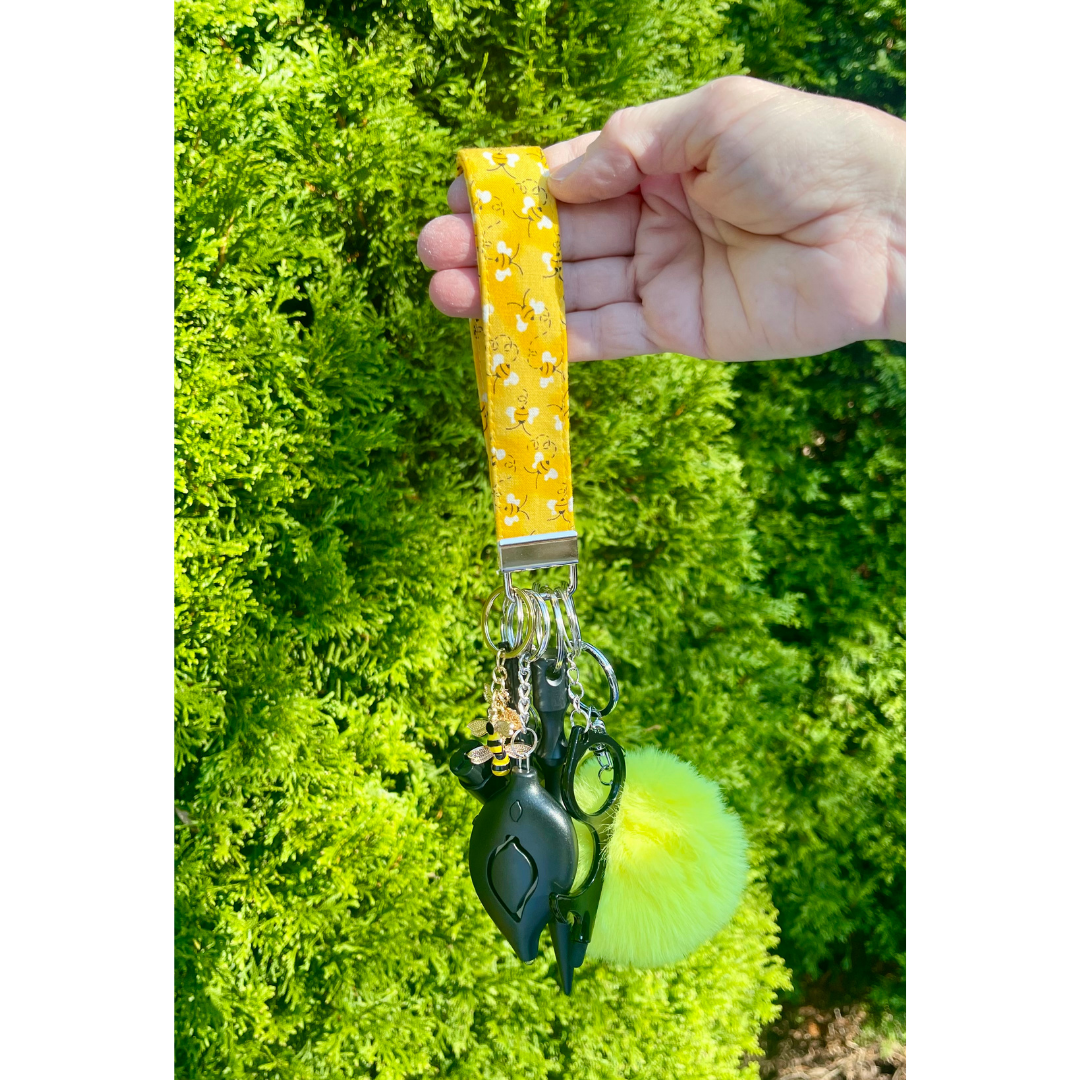 Bumblebee Wristlet Safety Keychain