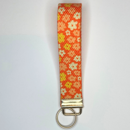 Fall Flowers Wristlet Strap